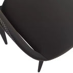 Sedia da pranzo moderna imbottita con gambe in metallo
