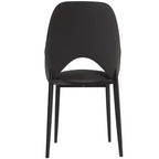 Sedia da pranzo moderna imbottita con gambe in metallo