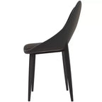 Sedia da pranzo moderna imbottita con gambe in metallo