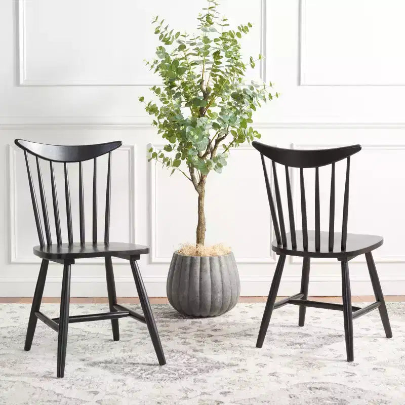 Sedia da pranzo senza braccioli, set da 2