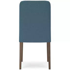 Sedie Imbottite da Sala da Pranzo con Cuscino in Schiuma, Set da 2, Blu e Marrone