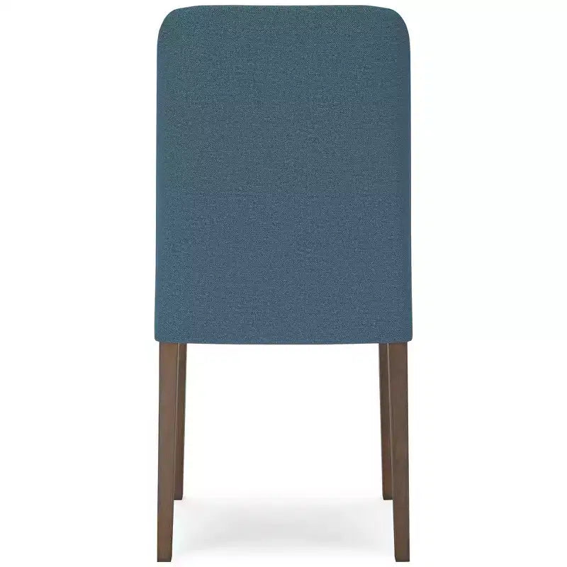 Sedie Imbottite da Sala da Pranzo con Cuscino in Schiuma, Set da 2, Blu e Marrone